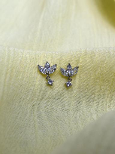 pendientes pequeños brillantes con detalle colgante diseño fino y moderno [1]