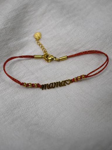 pulsera regalo mama elegante con detalle rojo [2]