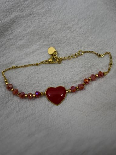 pulsera elegante mujer corazon rojo con piedras [1]