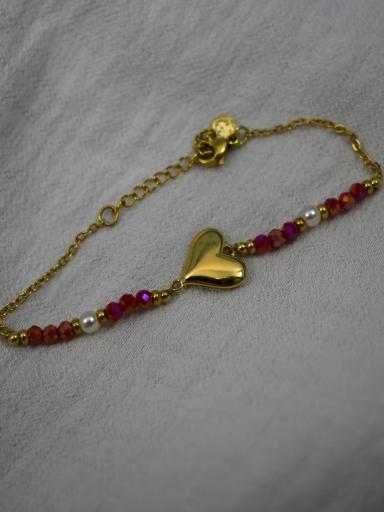 pulsera acero dorado con corazon y detalles rojos [2]
