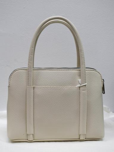 Bolso mujer beige con bolsillo trasero y diseño estructurado [3]