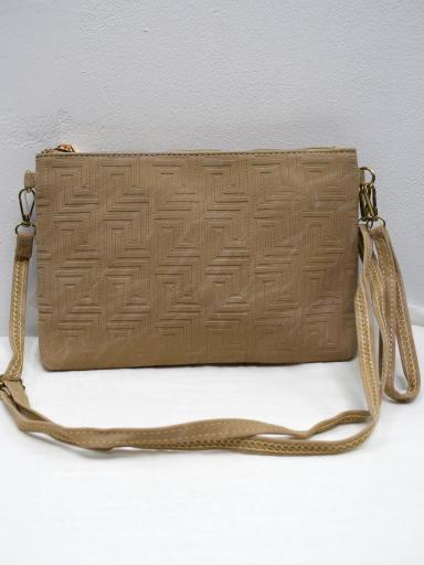 Bolso camel mujer diseño geométrico moderno y versátil