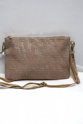 Bolso mujer rosa con bolsillo trasero y cremallera [1]