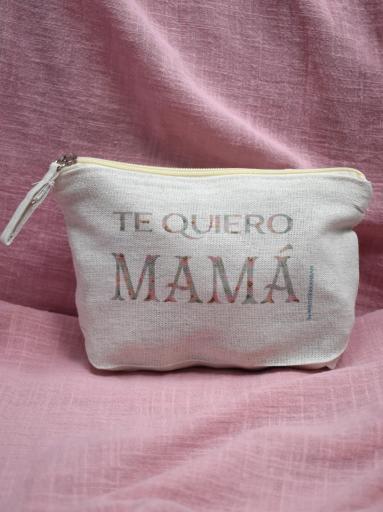 Neceser de tela para mamá con frase Te quiero mamá [1]
