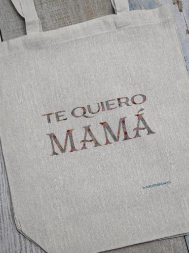Bolsa de tela regalo para mamá con diseño natural y asas largas [3]