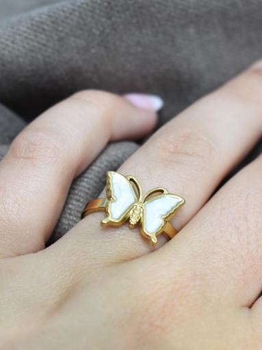 Anillo de mariposa dorado mujer elegante [1]