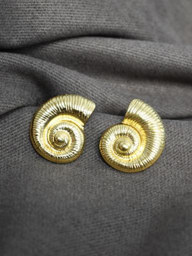 Pendientes de acero dorado con forma marina al mejor precio