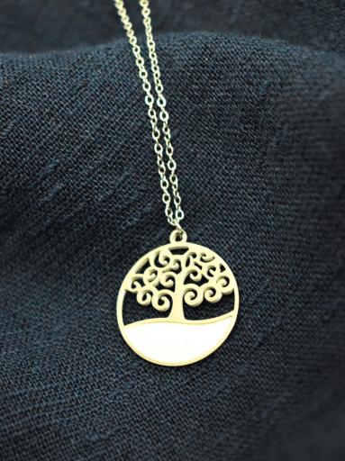 Comprar collar Árbol de la Vida acero plateado online al mejor precio