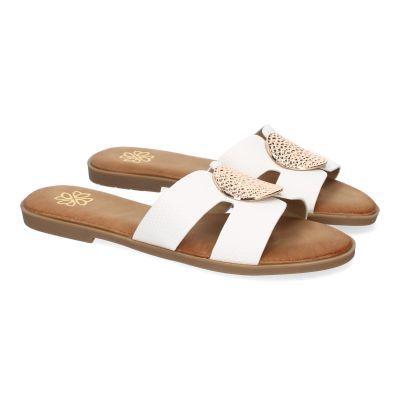 sandalias mujer planas doradas [2]