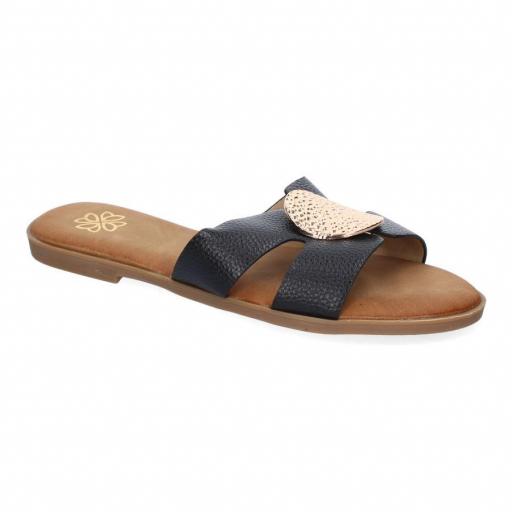sandalias mujer planas negras [1]