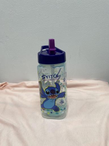 Botella infantil Stitch con pajita abatible