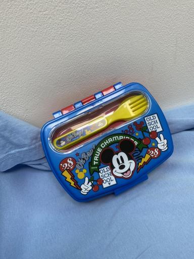 Fiambrera Mickey con cubiertos incluidos [0]