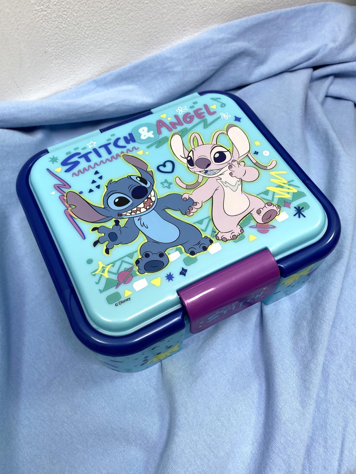 Fiambrera Stitch & Angel oficial con 3 compartimentos