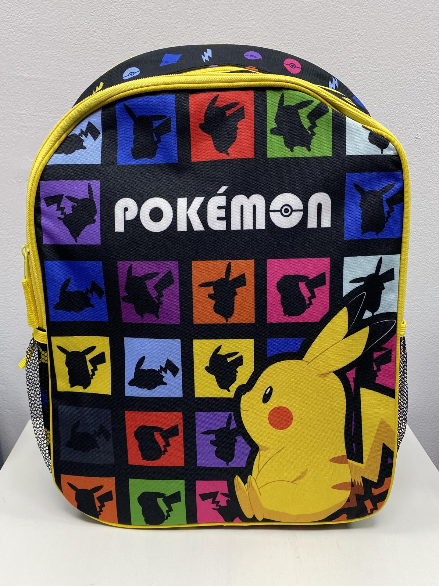 Mochila Pikachu con asas acolchadas y compartimentos