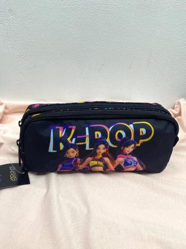 Estuche escolar K-Pop amplio con doble cremallera [1]