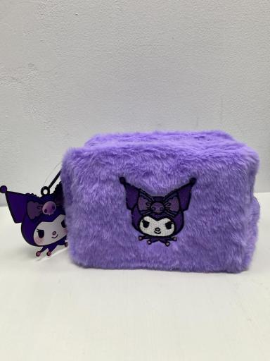 Estuche escolar Kuromi morado de tacto peludito [3]