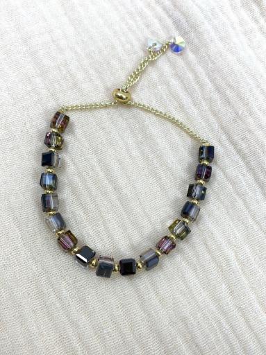 Pulsera ajustable con cristales de colores [2]
