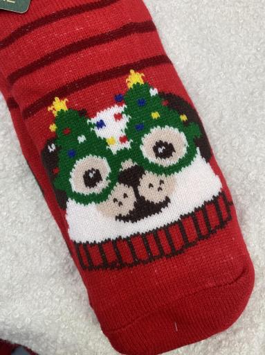 Calcetin perro navideño