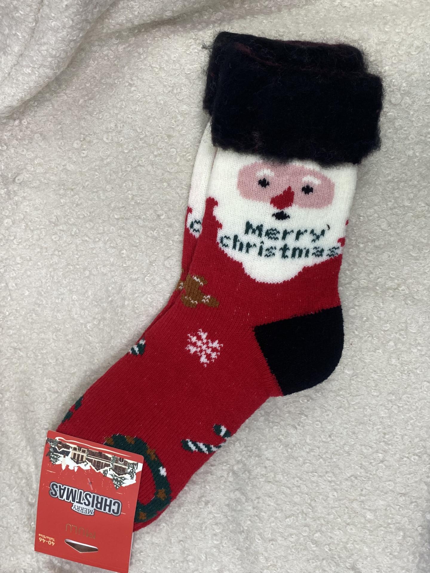 Calcetines navideños de hombre con diseño de Papá Noel