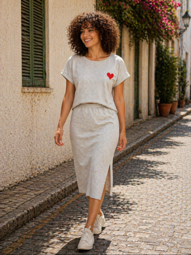 Conjunto de falda y camiseta para mujer ideal para un estilo cómodo y favorecedor [2]