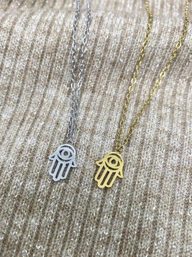 collar mano de fatima acero  [0]