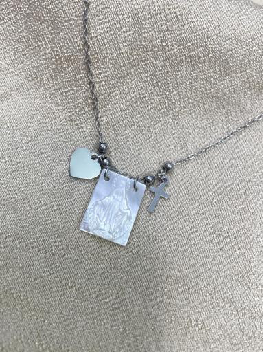 Collar religioso de acero inoxidable con cadena ajustable [1]