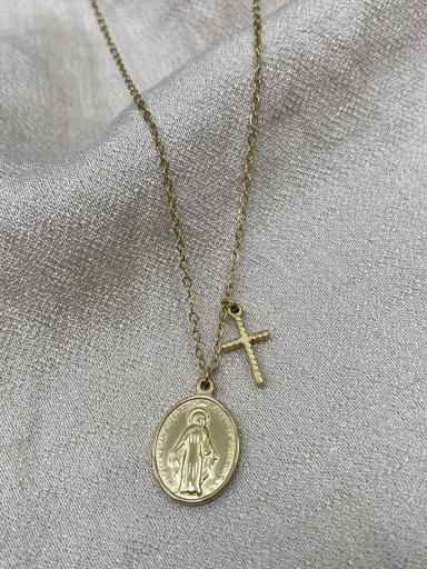 Collar religioso de acero inoxidable con cadena ajustable [2]