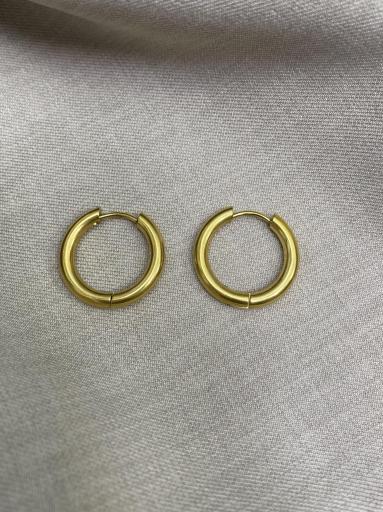 Pendientes de aro en acero dorado ligeros y cómodos [0]