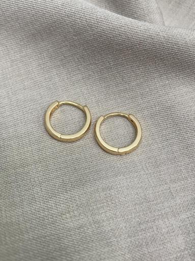 Pendientes de aro pequeños en acero dorado [0]