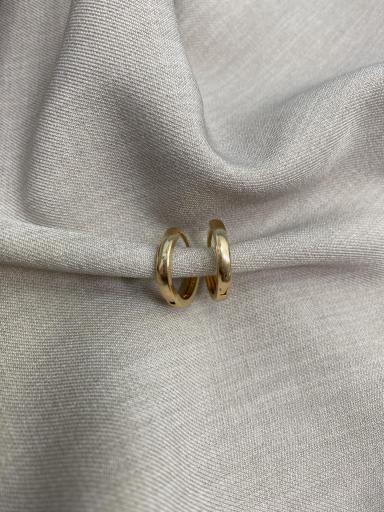 pendientes de aro pequeño en acero inoxidable dorado [2]