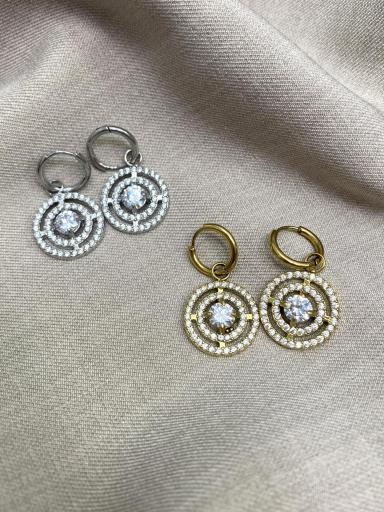 pendientes finos de acero con pedrería [2]
