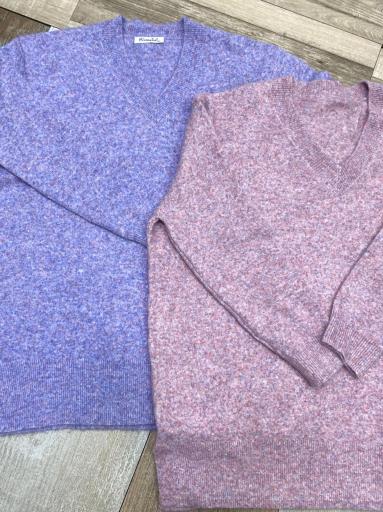 Jersey cómodo de mujer en colores morado y rosa [2]