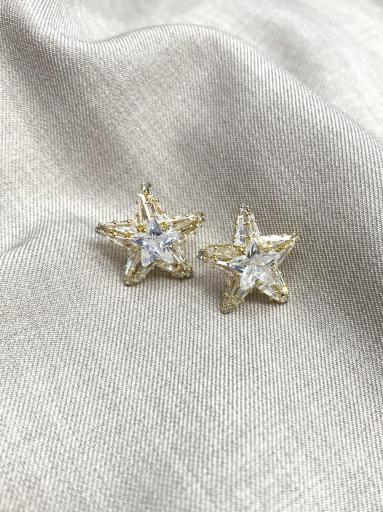 pendientes estrella con brillantes [2]