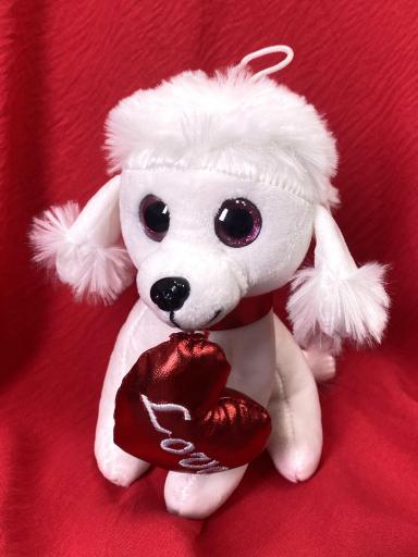 Peluche romántico de perro con corazón Love [1]
