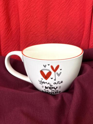 Tazón grande con mensaje love San Valentín [2]