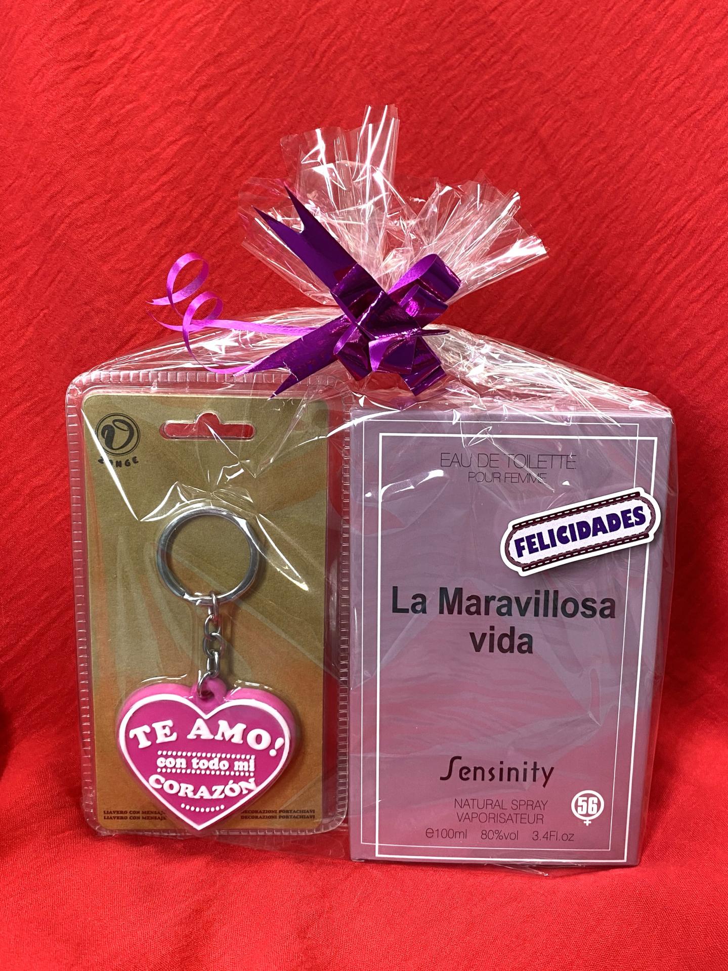 Pack regalo San Valentín perfume mujer y llavero