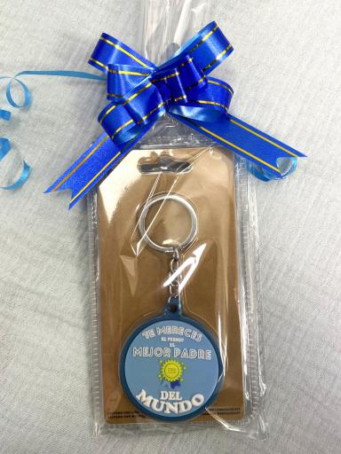 Llavero azul premio mejor padre del mundo [1]