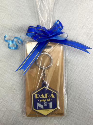Llavero azul oscuro papá eres el número 1 [3]