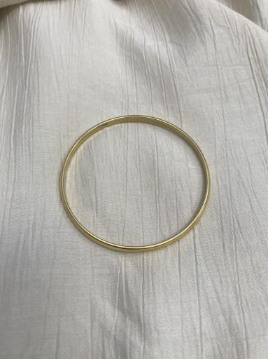 pulsera acero dorada rigida minimalista mujer