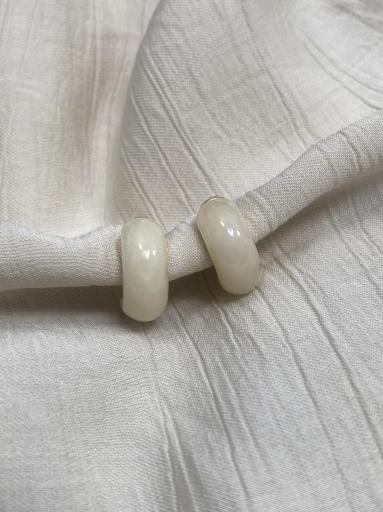 pendientes aro resina elegantes acero [1]