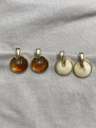 pendientes acero resina cierre tuerca