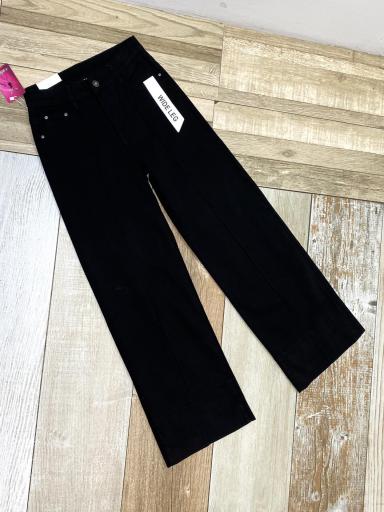 pantalon wide leg negro mujer corte recto amplio [2]