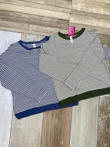 camiseta rayas mujer azul [1]