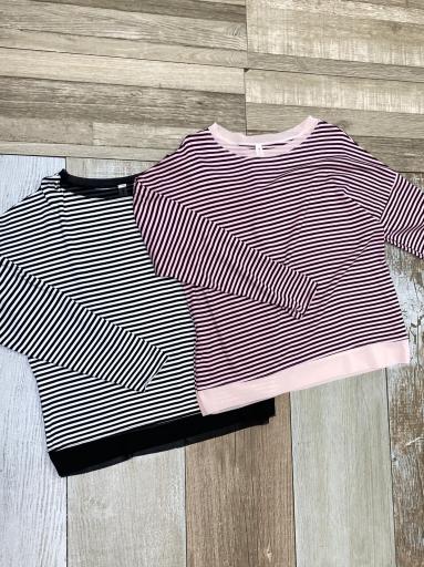 camiseta rayas mujer rosa [2]