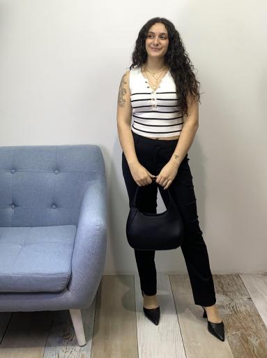 Pantalón de traje moderno con cremallera y botón – Versátil y ligero barato [2]