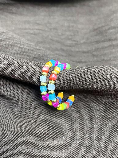 Pendientes de aro con piedras de colores [0]