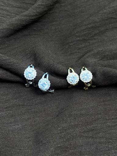 Pendientes elegantes de acero con brillo en dorado y plateado [0]