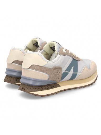 sneakers retro mujer gris beige suela marrón antideslizante [1]