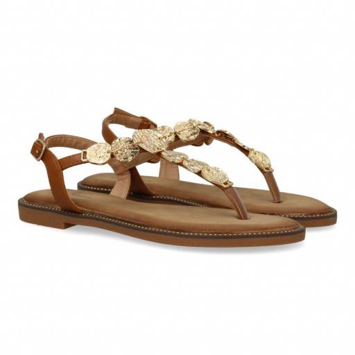 Sandalias Cómodas con Toque Dorado  al mejor precio