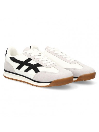 sneakers mujer blancas con detalles negros retro street [2]